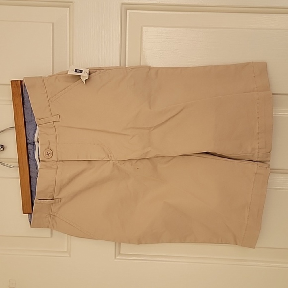 NWT GAPKids Uniform Classic Dressy Khaki Shorts Size 16 Slim